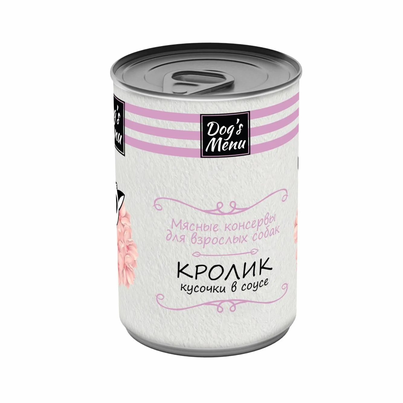 Dog`s Menu консервы для взрослых собак с кроликом кусочки в соусе