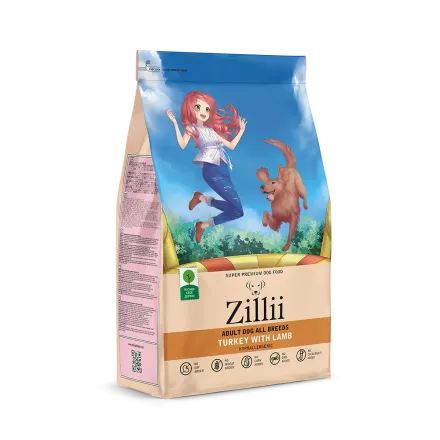Zillii Adult Dog сухой корм для взрослых собак с индейкой и ягненком - 3 кг