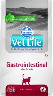 Farmina Vet Life Cat Gastrointestinal сухой корм для кошек при ЖКТ заболевания 