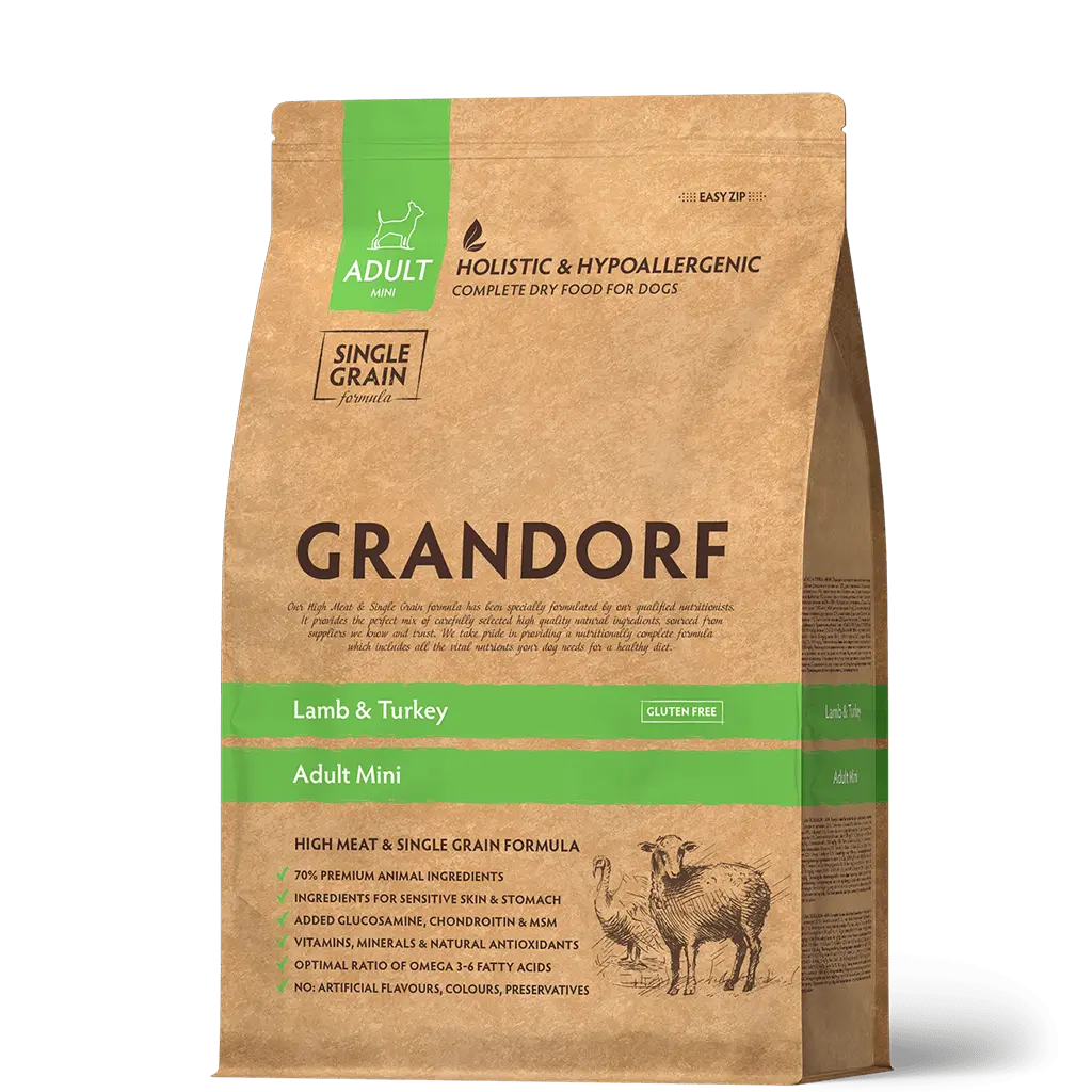 GRANDORF Lamb&Turkey Adult mini Сухой корм для взрослых собак мелких пород Ягненок-Индейка 3кг