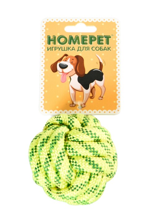 HOMEPET SEASIDE игрушка для собак узел желто-синий из каната Ф 7