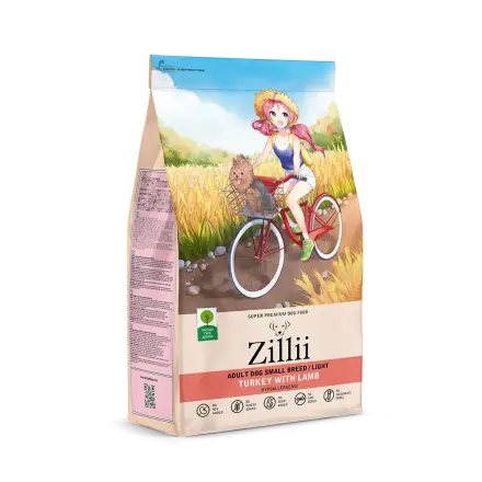 Zillii Adult Dog Small Breed Light сухой корм для взрослых собак мелких пород с избыточным весом с индейкой и ягненком 