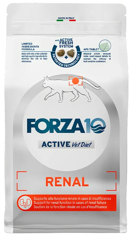 Forza10 Renal Active сухой корм для взрослых кошек при острой и хронической почечной недостаточностью с рыбой