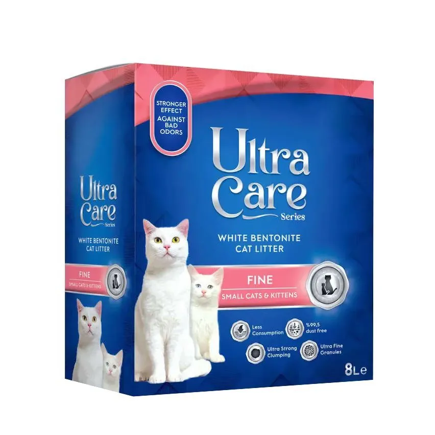 Ultra Care Наполнитель  Care Fine Small Cats & Kittens комкующийся наполнитель для кошачьего туалета для котят и мелких кошек, 8 л (7 кг)